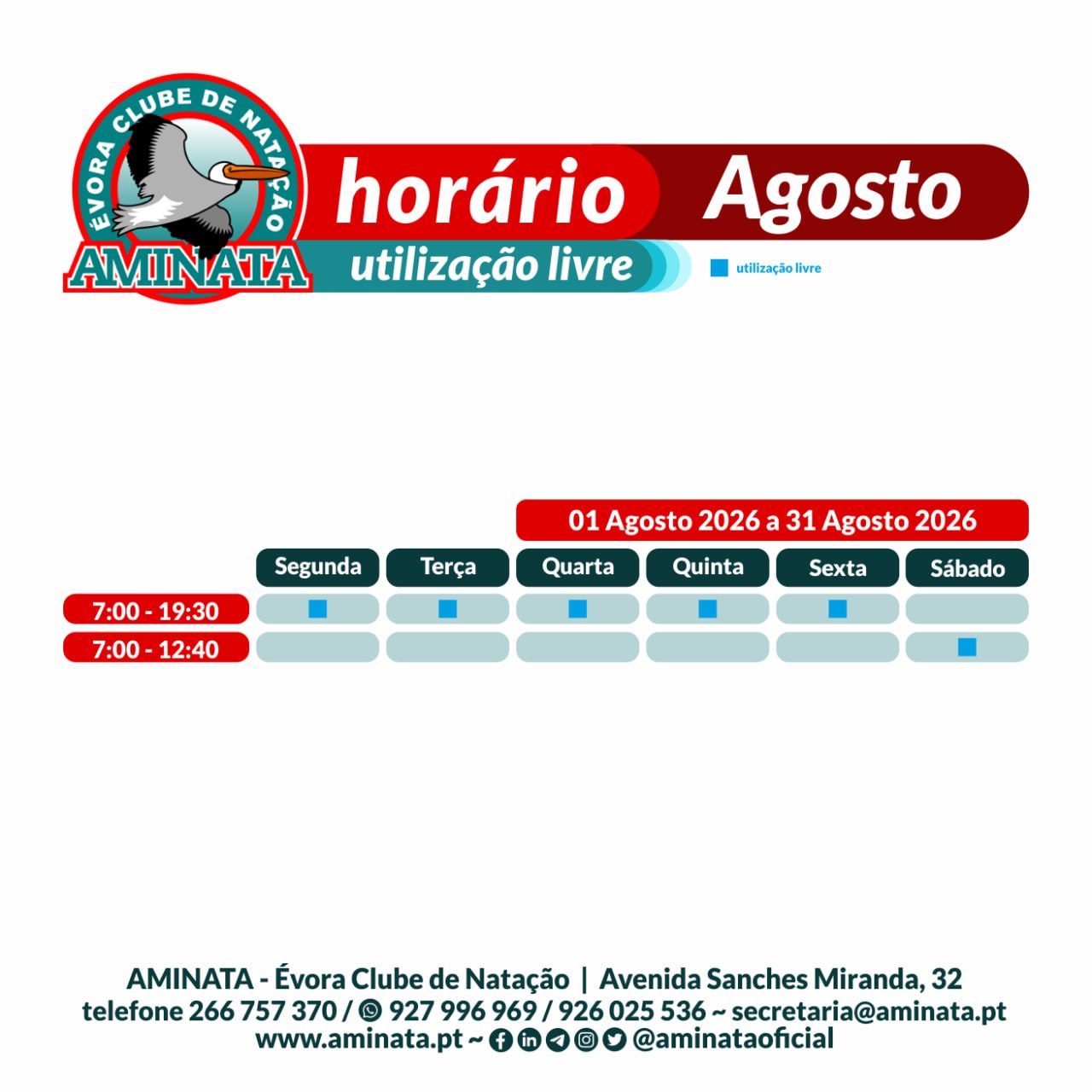 Horário Utilização Livre