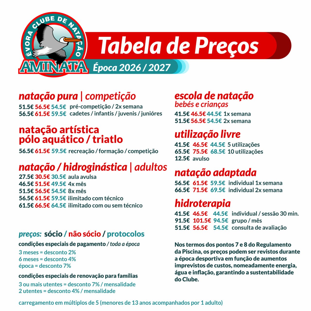 Preços Época 2026 / 2027
